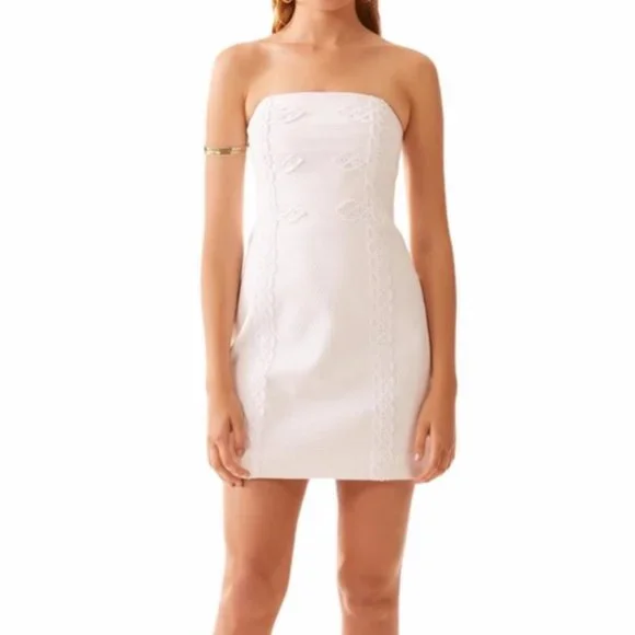 Lilly Pulitzer Tansey white strapless white